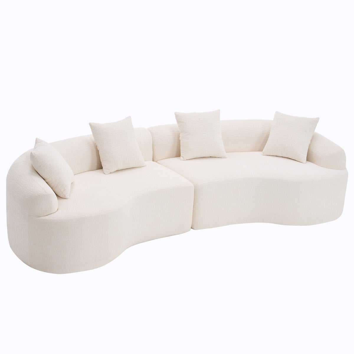 The Serene Sofa — Curved Ivory Sectional