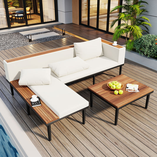 The Cove Sectional — Beige Outdoor Corner Sofa