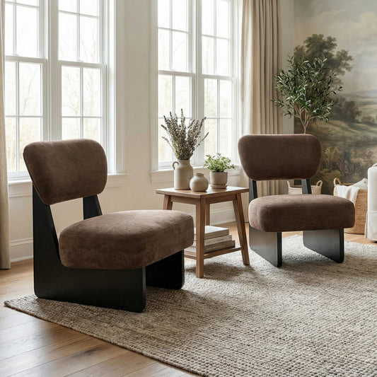 The Winslow Chair — Dark Brown & Black Wood [Set 2]